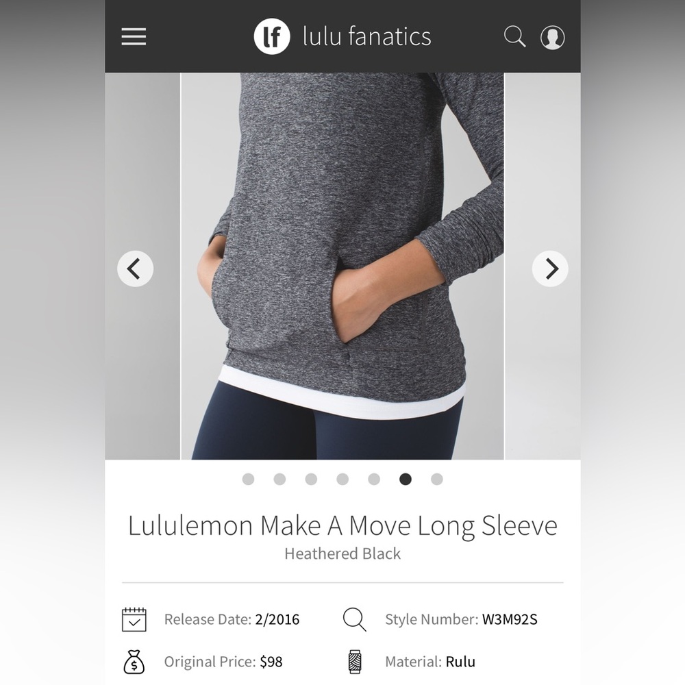 Lululemon Make A Move Long Sleeve Rulu Heathered Red Grape | Size 6 - Picture 11 of 12